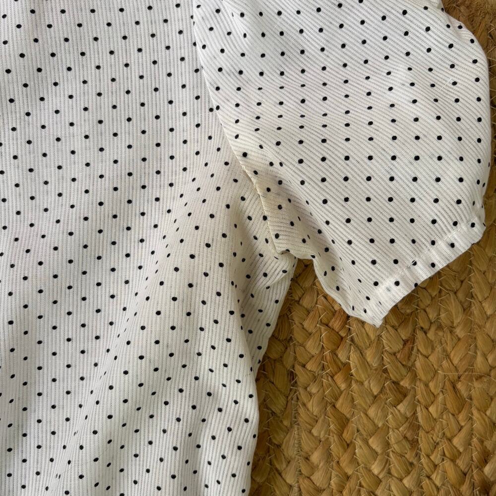 Vintage 70s white cotton shirt dress - Picture 5 of 5